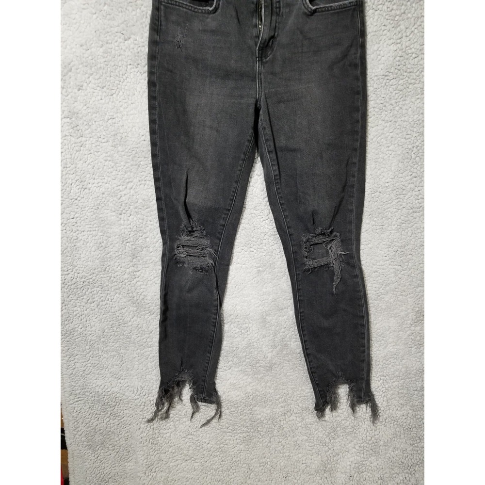 L'agence Destructed Hi‎ Line Raw Hem Straight Leg Jeans Women's 26 Biscuit - Picture 5 of 8